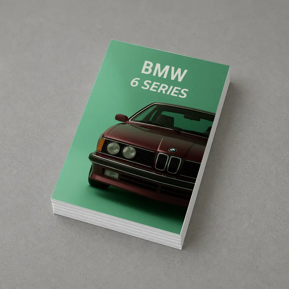 BMW 6 Series Classic Car Green Background – Postcards
