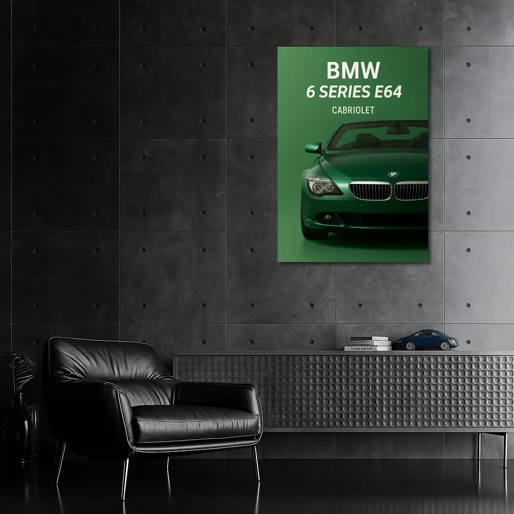 BMW 6 Series E64 Cabriolet Green Art – Wall Art
