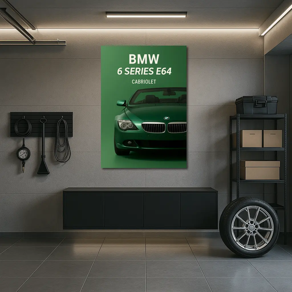 BMW 6 Series E64 Cabriolet Green Art – Wall Art
