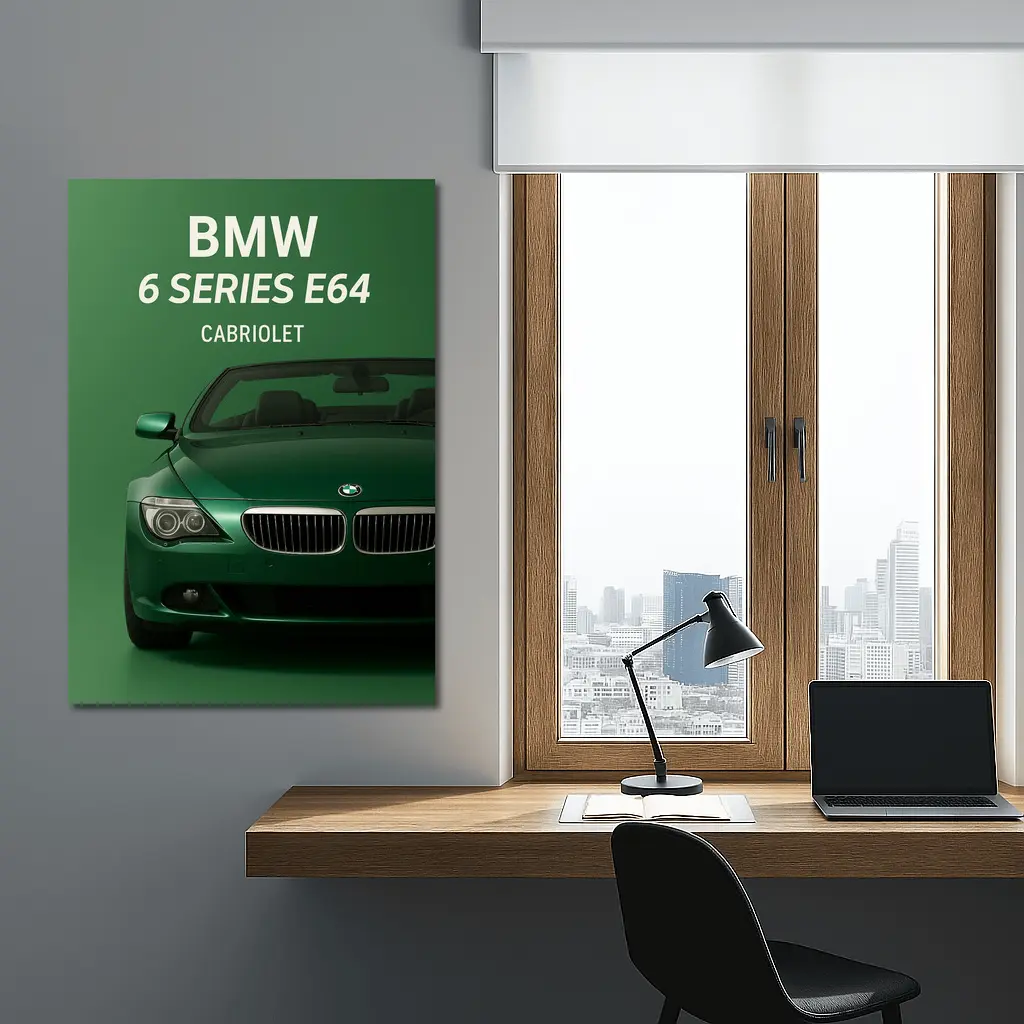 BMW 6 Series E64 Cabriolet Green Art – Wall Art