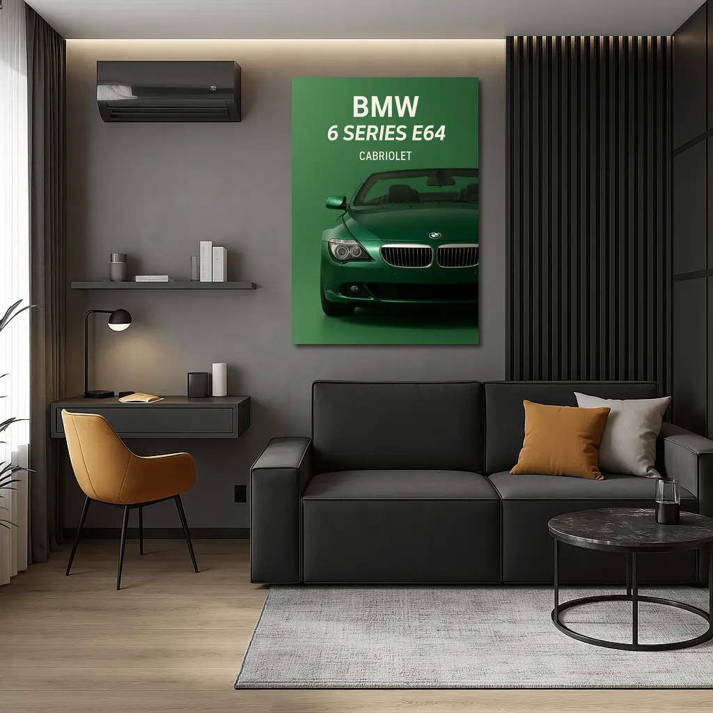 BMW 6 Series E64 Cabriolet Green Art – Wall Art