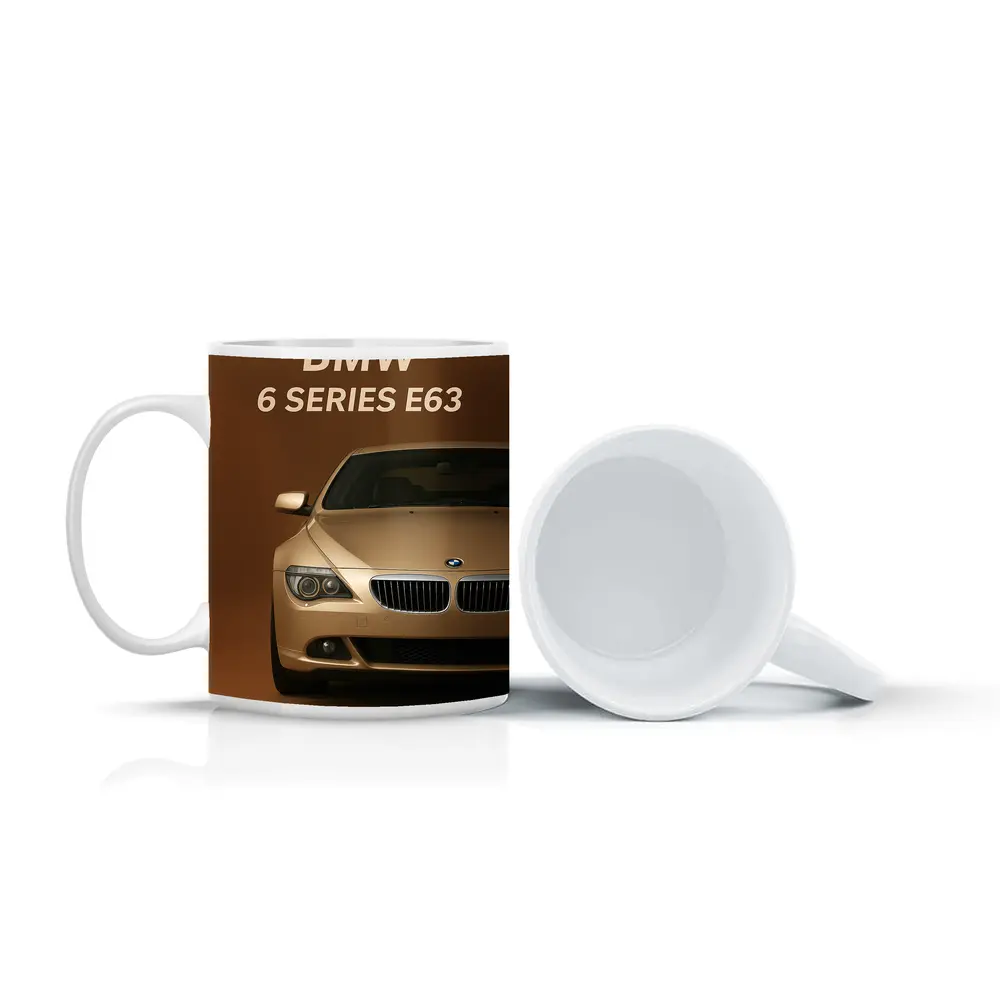 BMW 6 Series E63 Brown Background – Mugs
