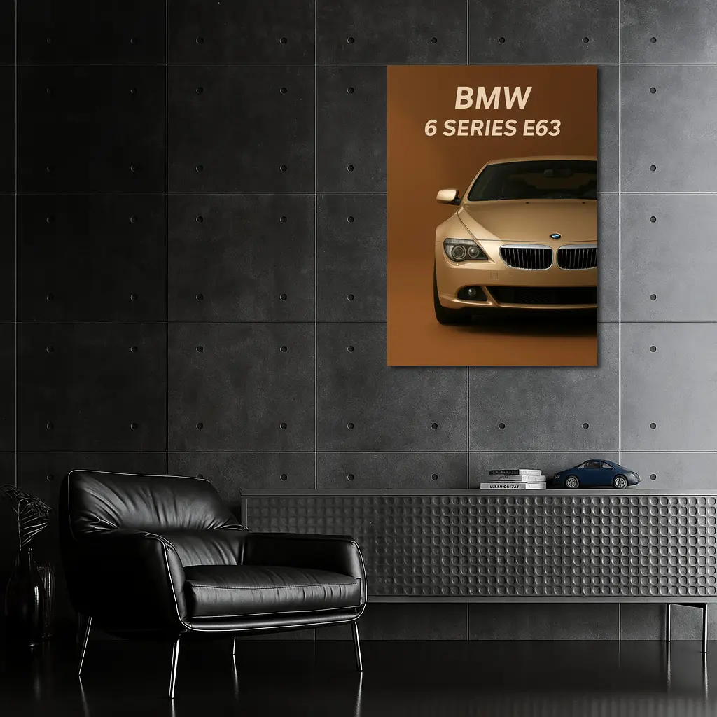 BMW 6 Series E63 Brown Background – Wall Art