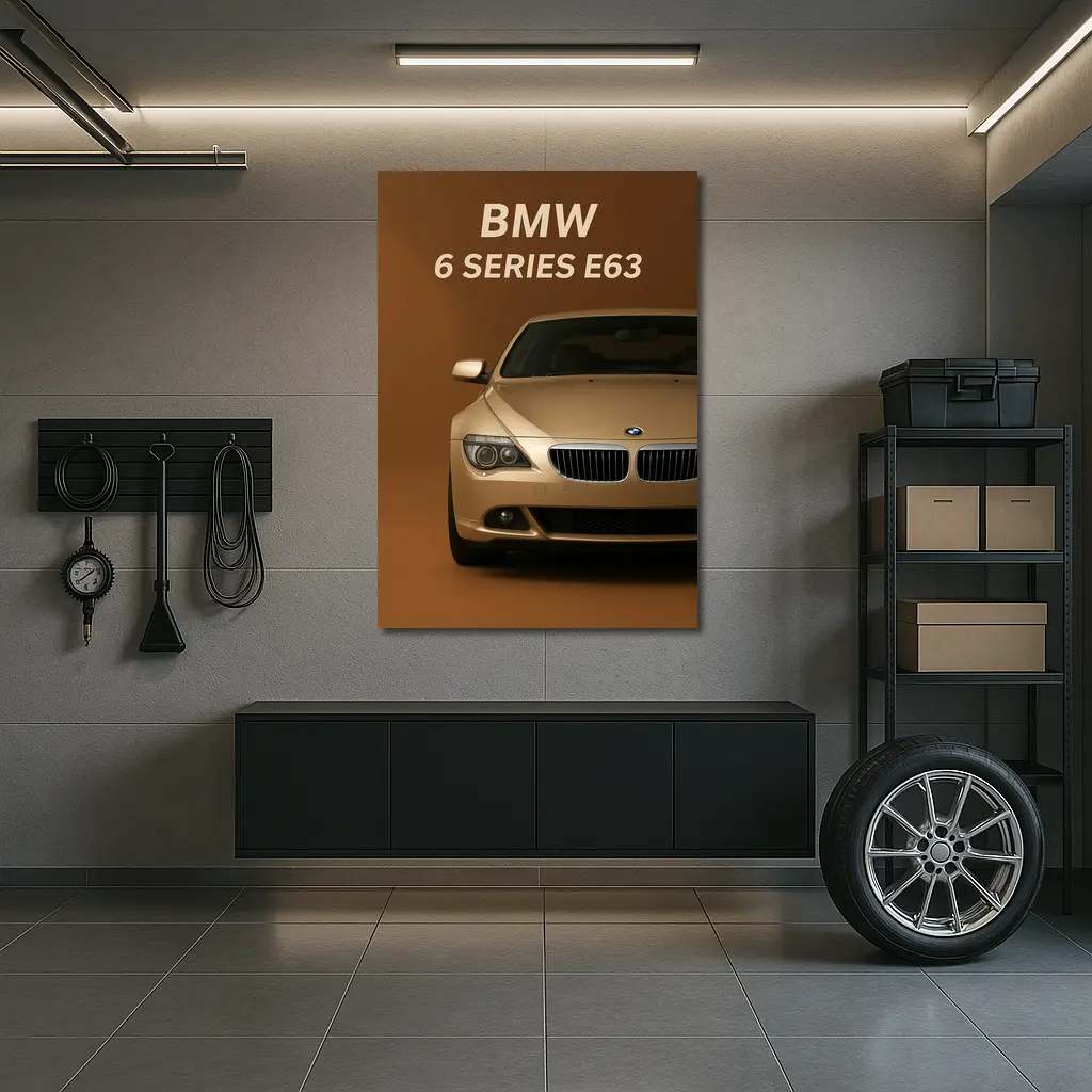 BMW 6 Series E63 Brown Background – Wall Art