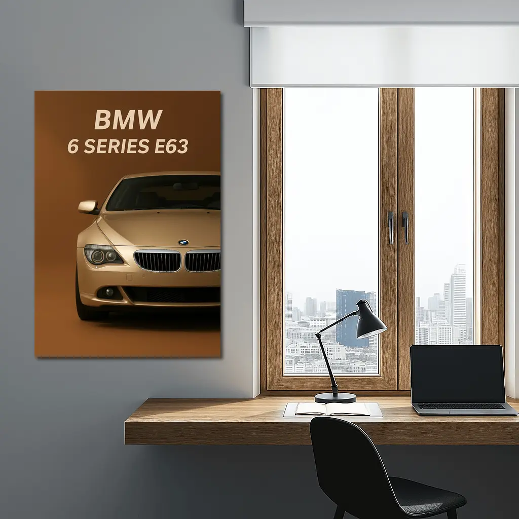 BMW 6 Series E63 Brown Background – Wall Art