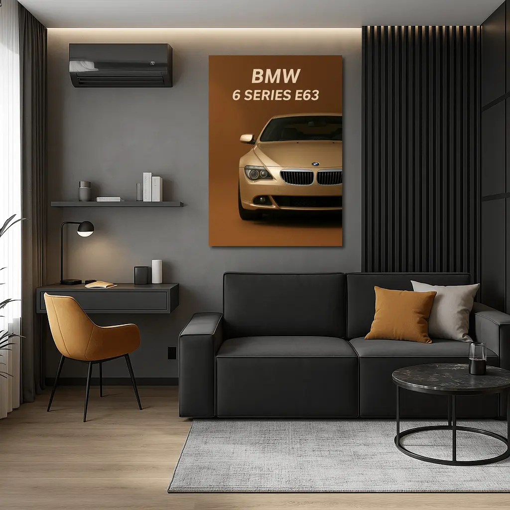 BMW 6 Series E63 Brown Background – Wall Art