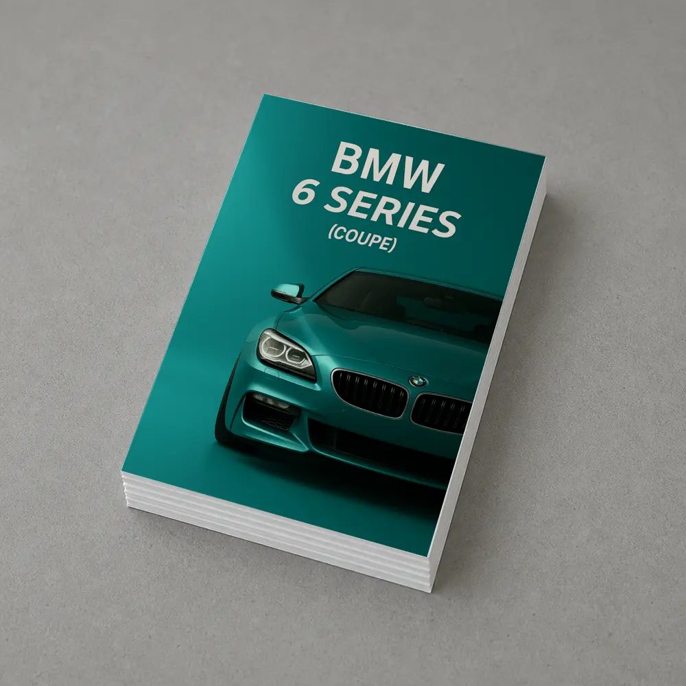 BMW Six Series Coupe Teal Background – Postcards