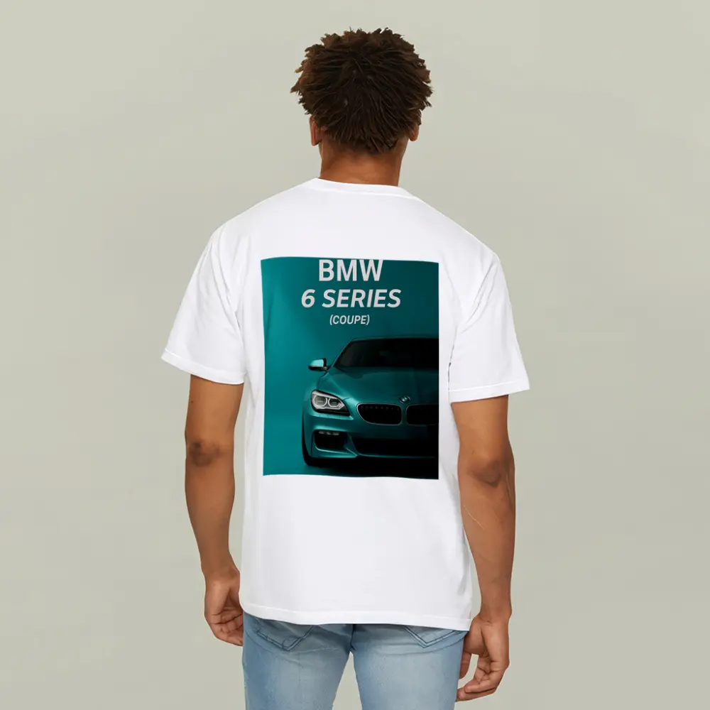 BMW Six Series Coupe Teal Background – T-Shirts