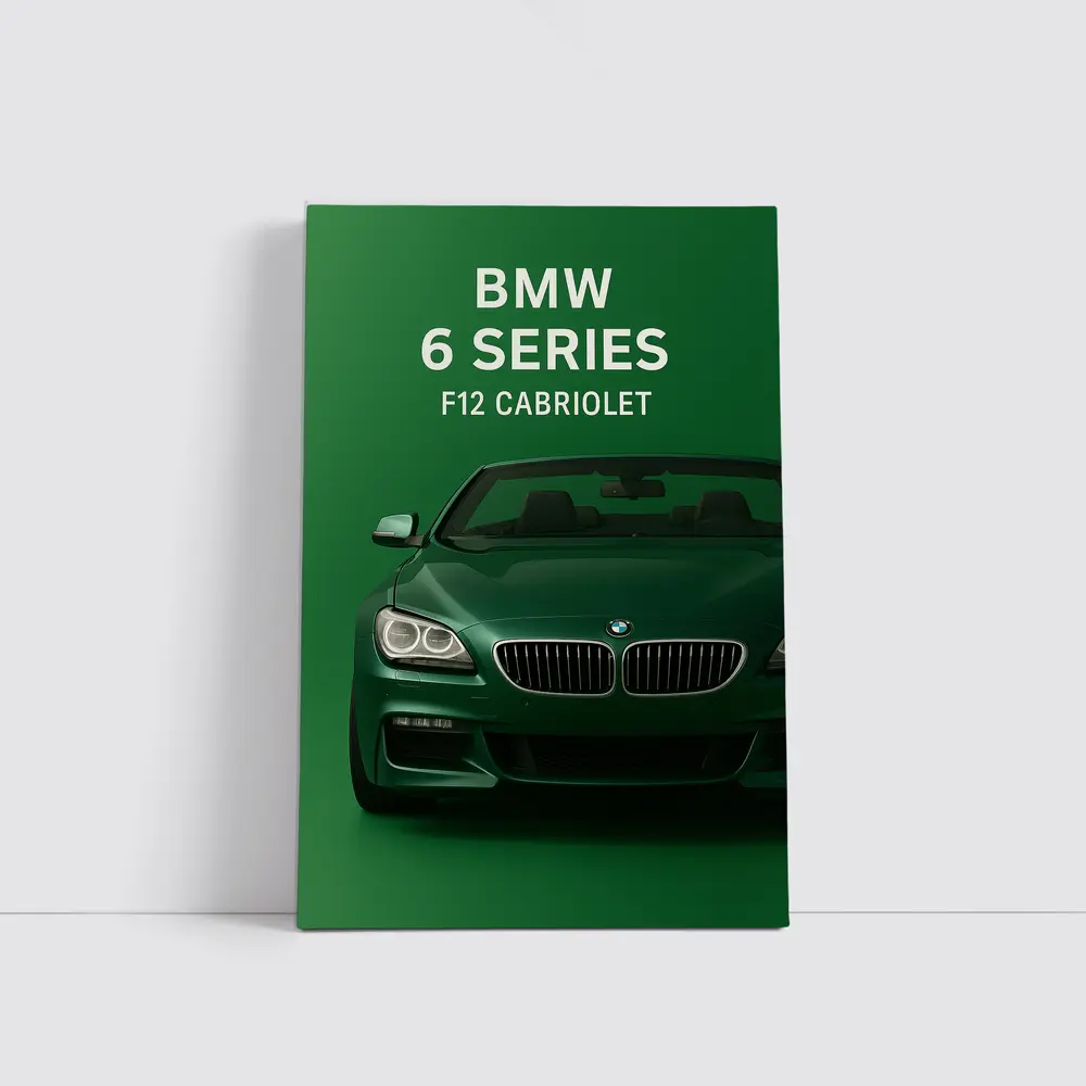 BMW Six Series F12 Cabriolet Green Background – Wall Art
