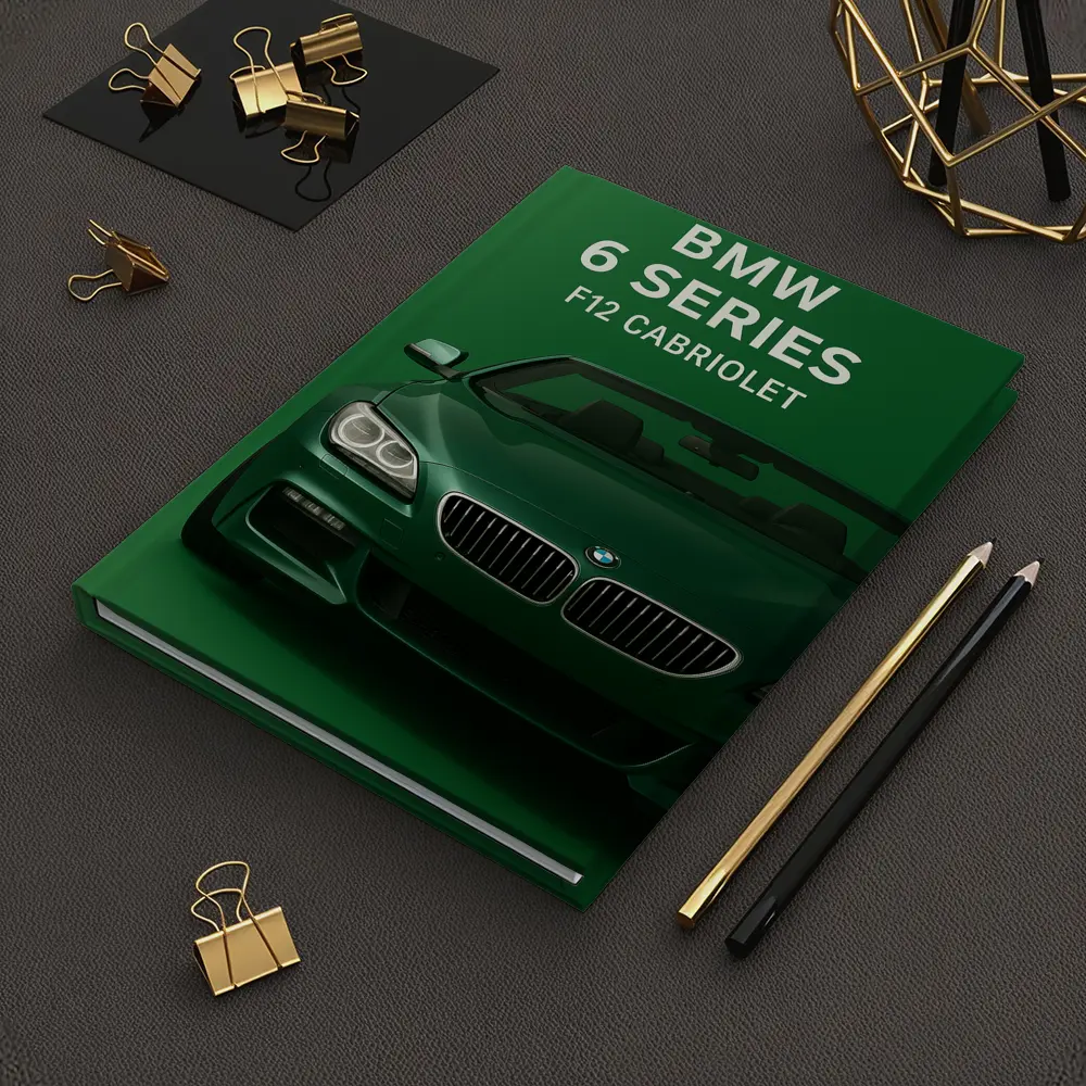 BMW Six Series F12 Cabriolet Green Background – Notebooks