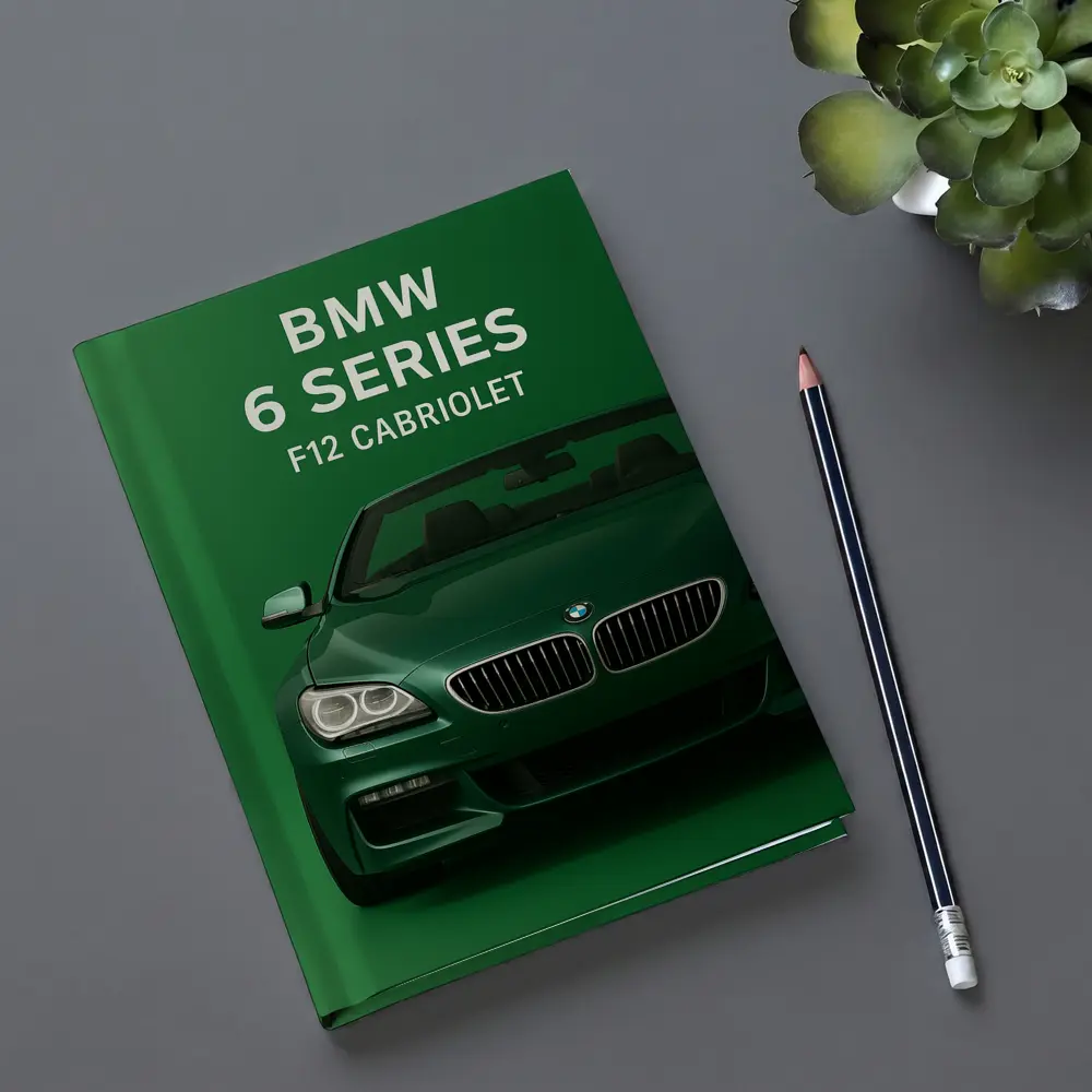 BMW Six Series F12 Cabriolet Green Background – Notebooks