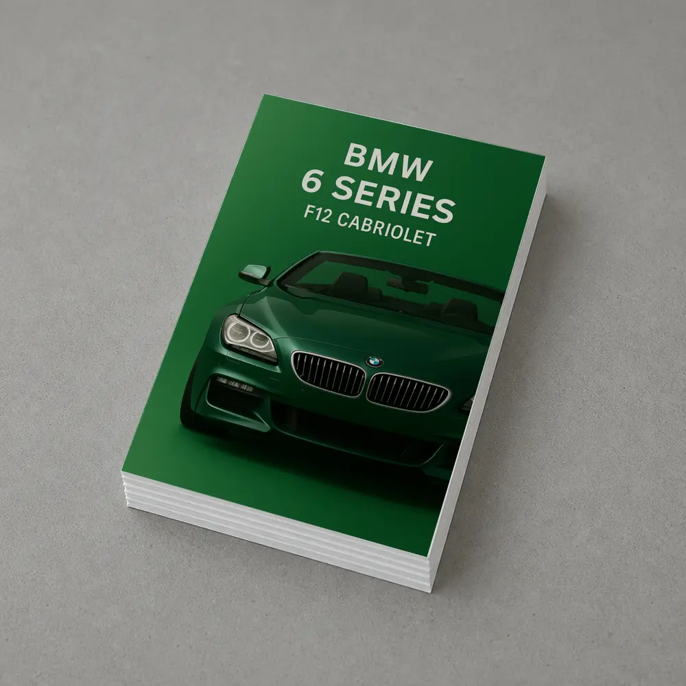 BMW Six Series F12 Cabriolet Green Background – Postcards