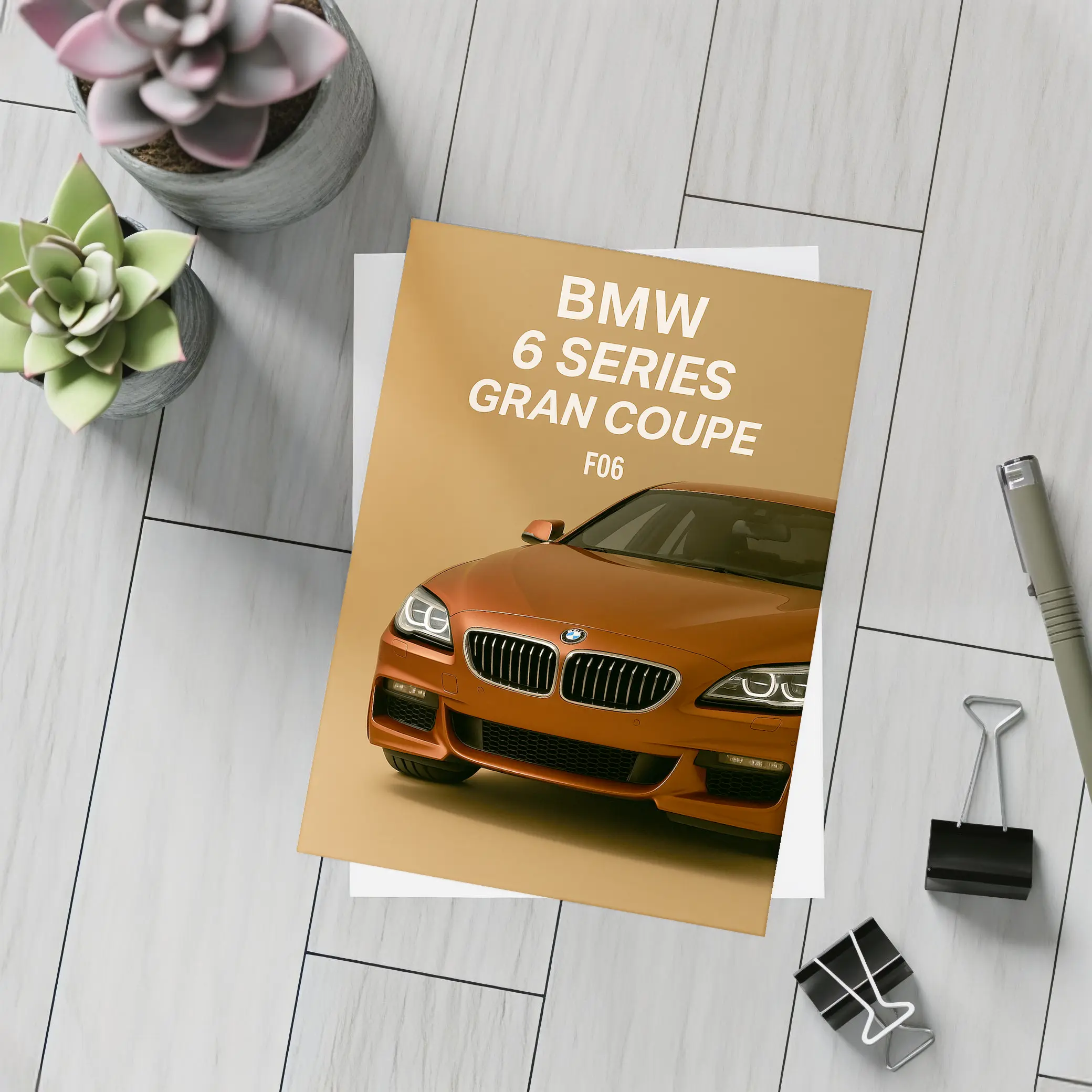 BMW Six Series Gran Coupe Orange – Postcards