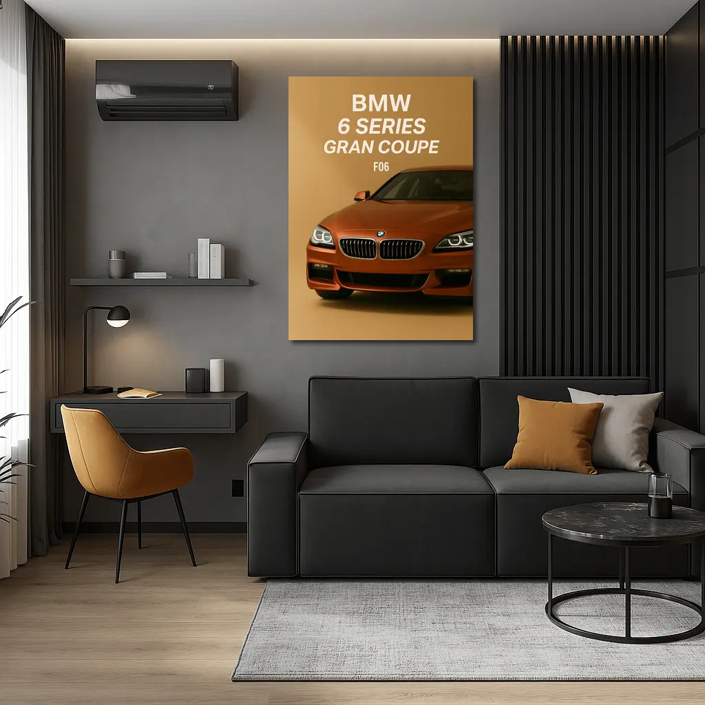 BMW Six Series Gran Coupe Orange – Wall Art