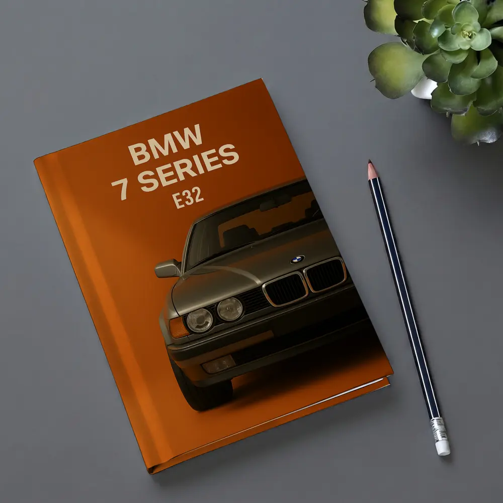 BMW Seven Series E32 Orange Background – Notebooks