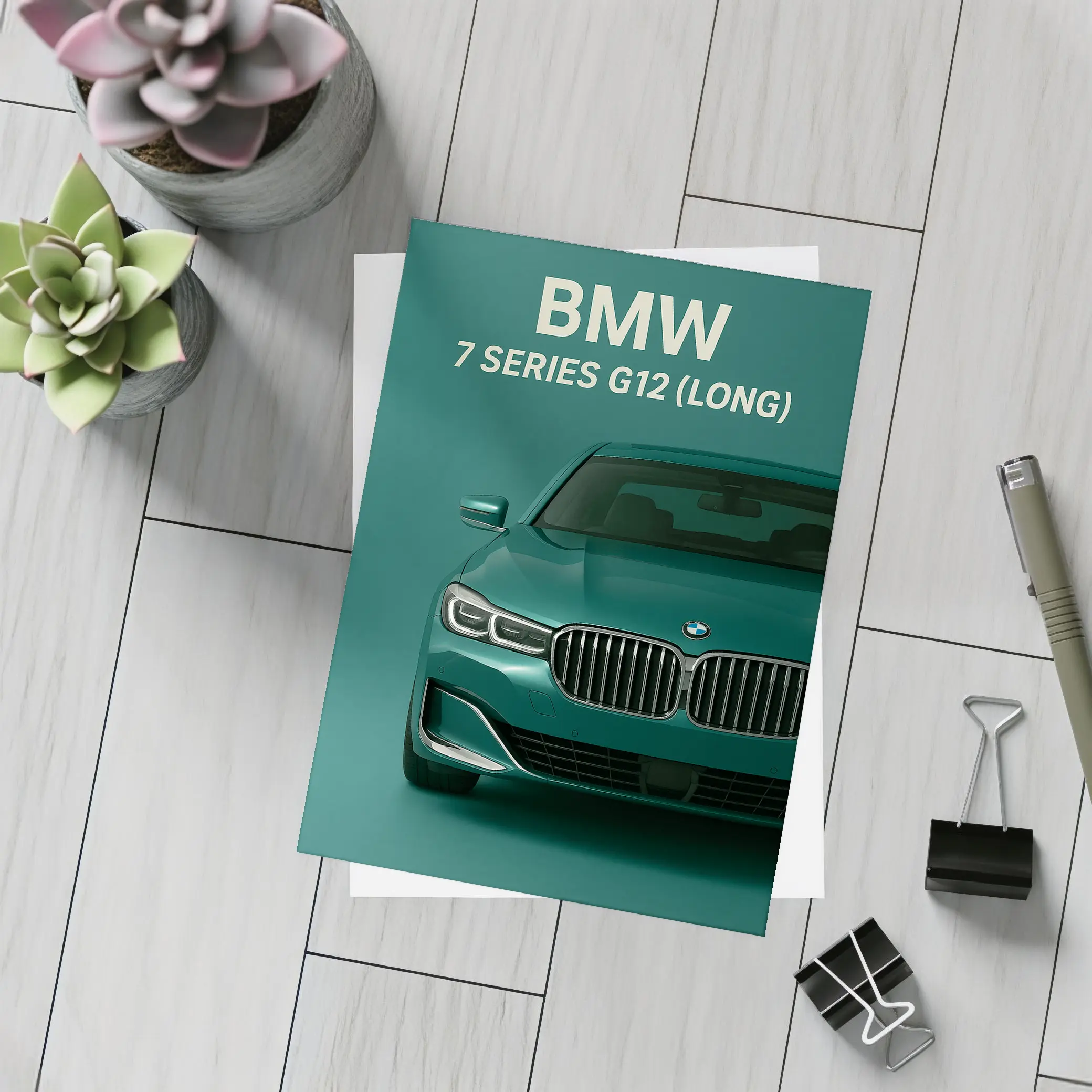 BMW Seven Series G12 Long Green – Postcards