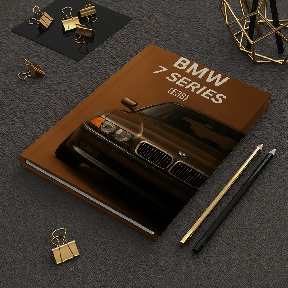 BMW Seven Series E38 Brown Background Art – Notebooks