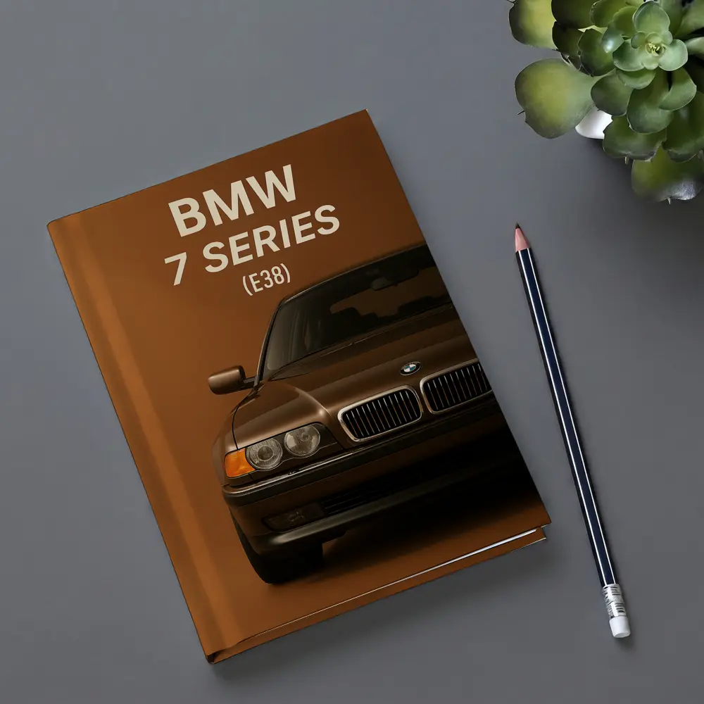 BMW Seven Series E38 Brown Background Art – Notebooks