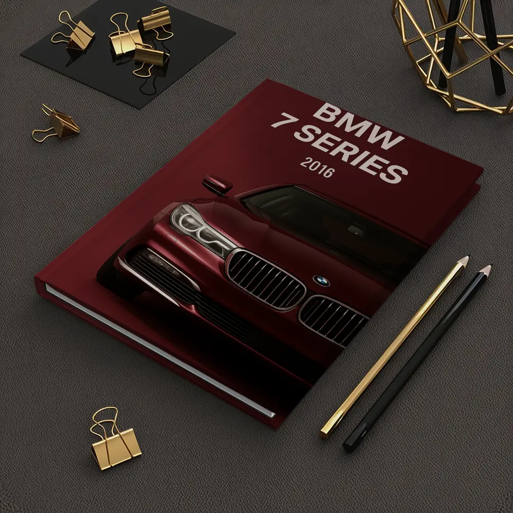 BMW 7 Series 2016 Dark Red Background – Notebooks