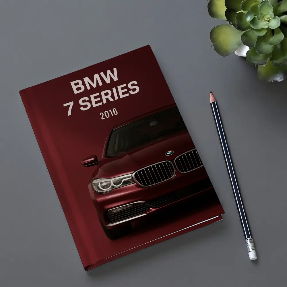 BMW 7 Series 2016 Dark Red Background – Notebooks