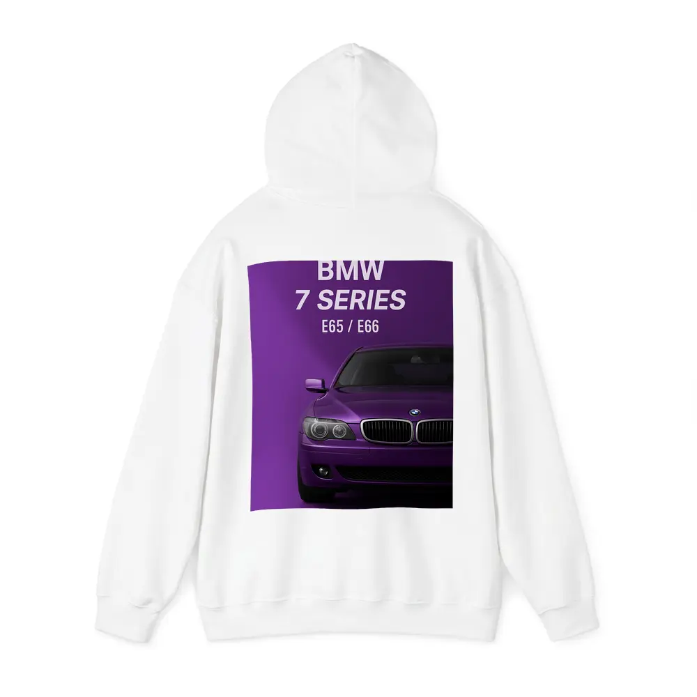 BMW Seven Series E65 Purple Background Art – Hoodies