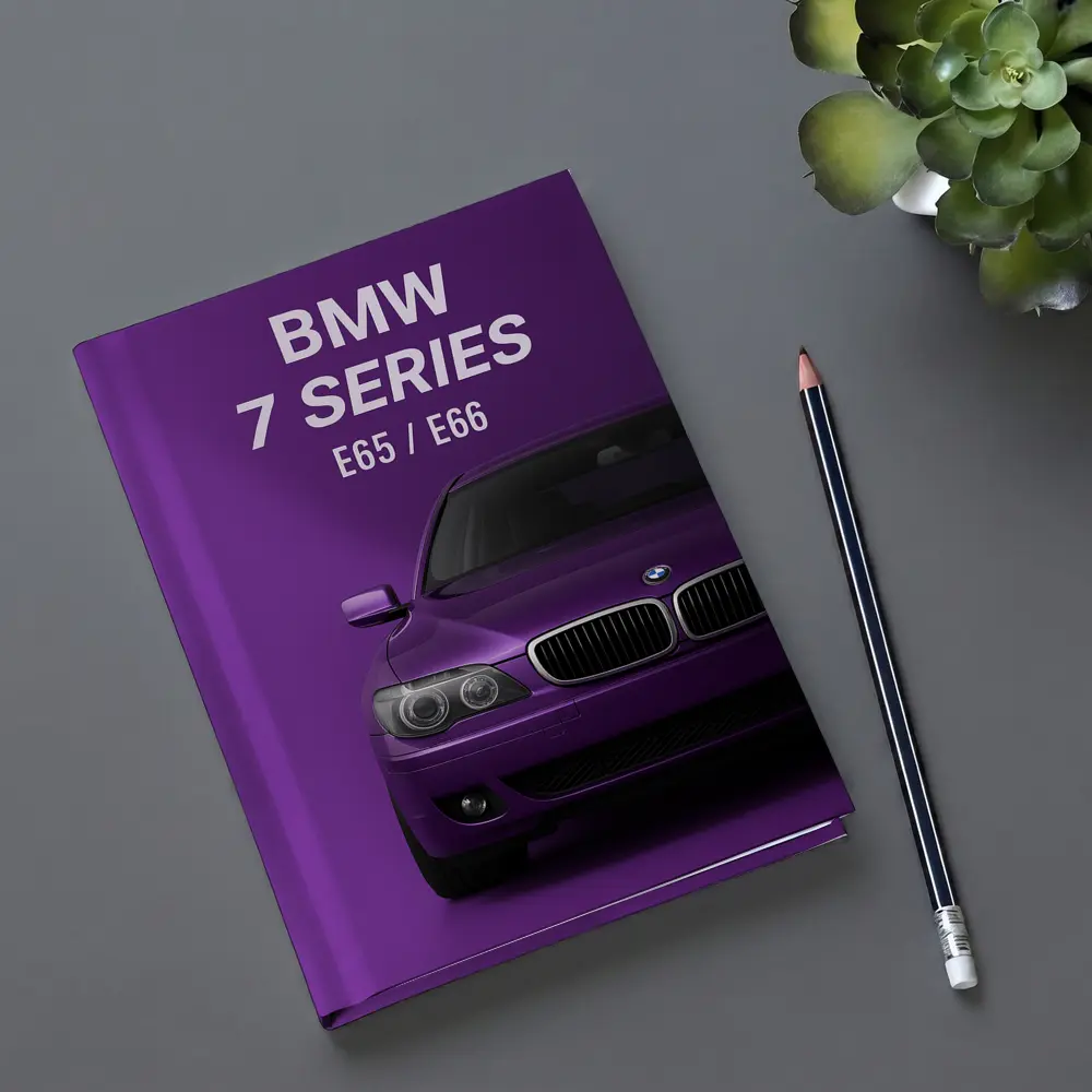BMW Seven Series E65 Purple Background Art – Notebooks
