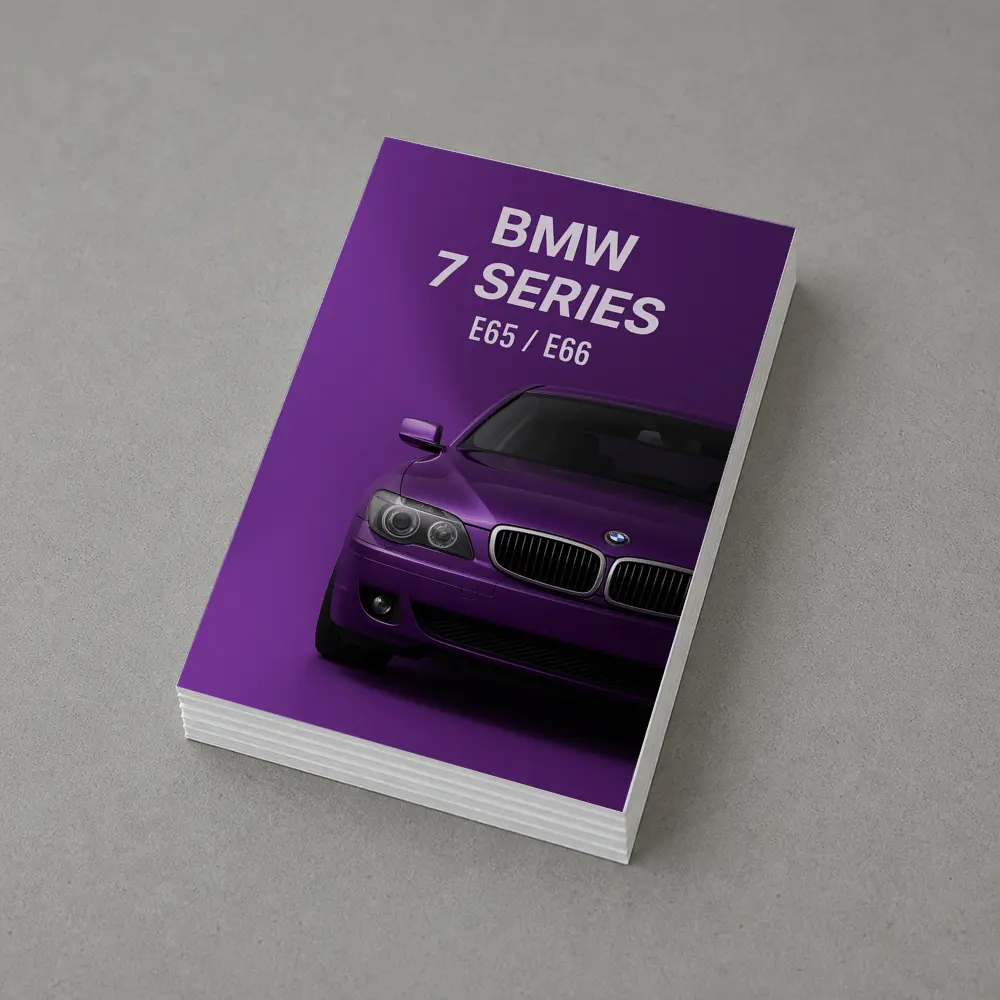 BMW Seven Series E65 Purple Background Art – Postcards