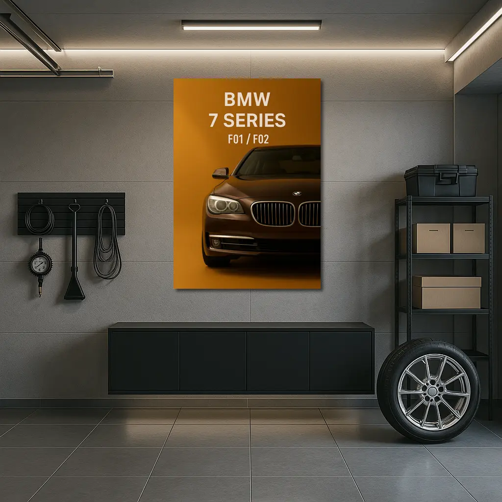 BMW Seven Series F01 F02 Brown Background – Wall Art