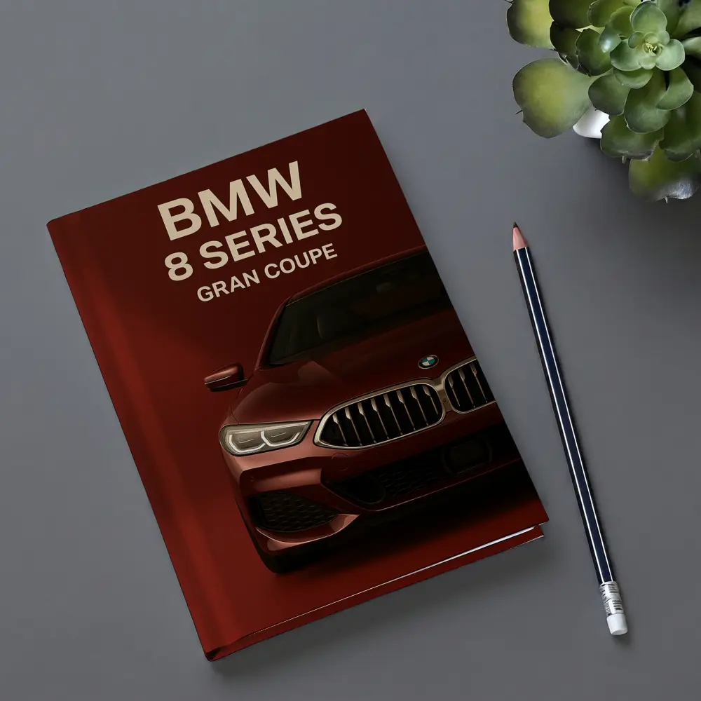 BMW Eight Series Gran Coupe Red Background – Notebooks