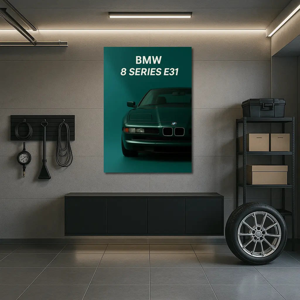 BMW 8 Series E31 Teal Studio Art – Wall Art