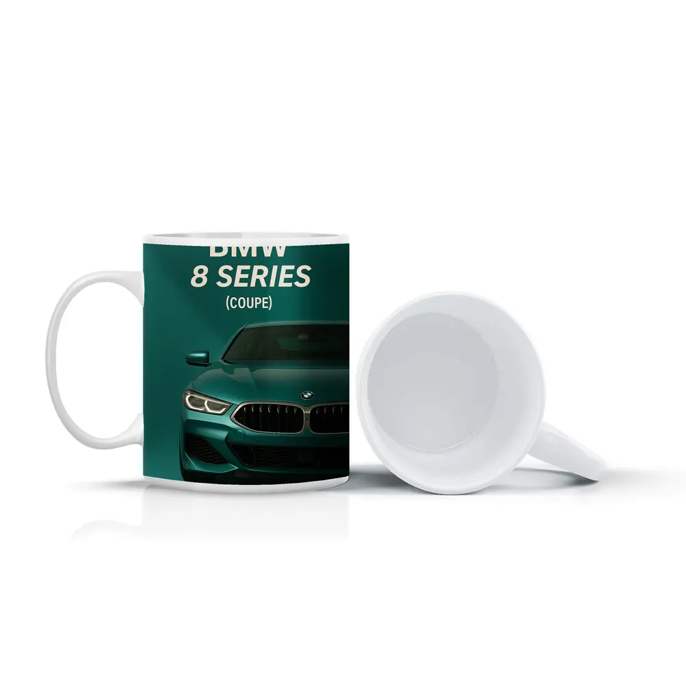 BMW 8 Series Coupe Green Minimal Art – Mugs