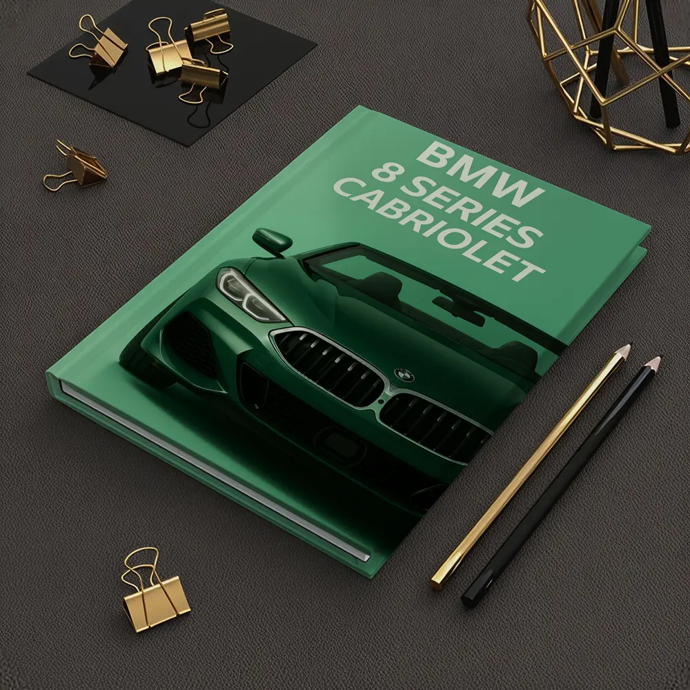 BMW Eight Series Cabriolet Green Background – Notebooks