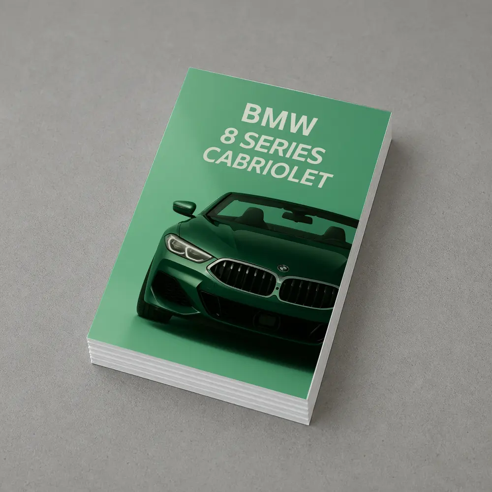 BMW Eight Series Cabriolet Green Background – Postcards