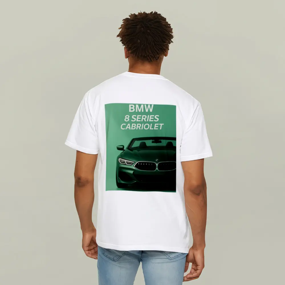 BMW Eight Series Cabriolet Green Background – T-Shirts