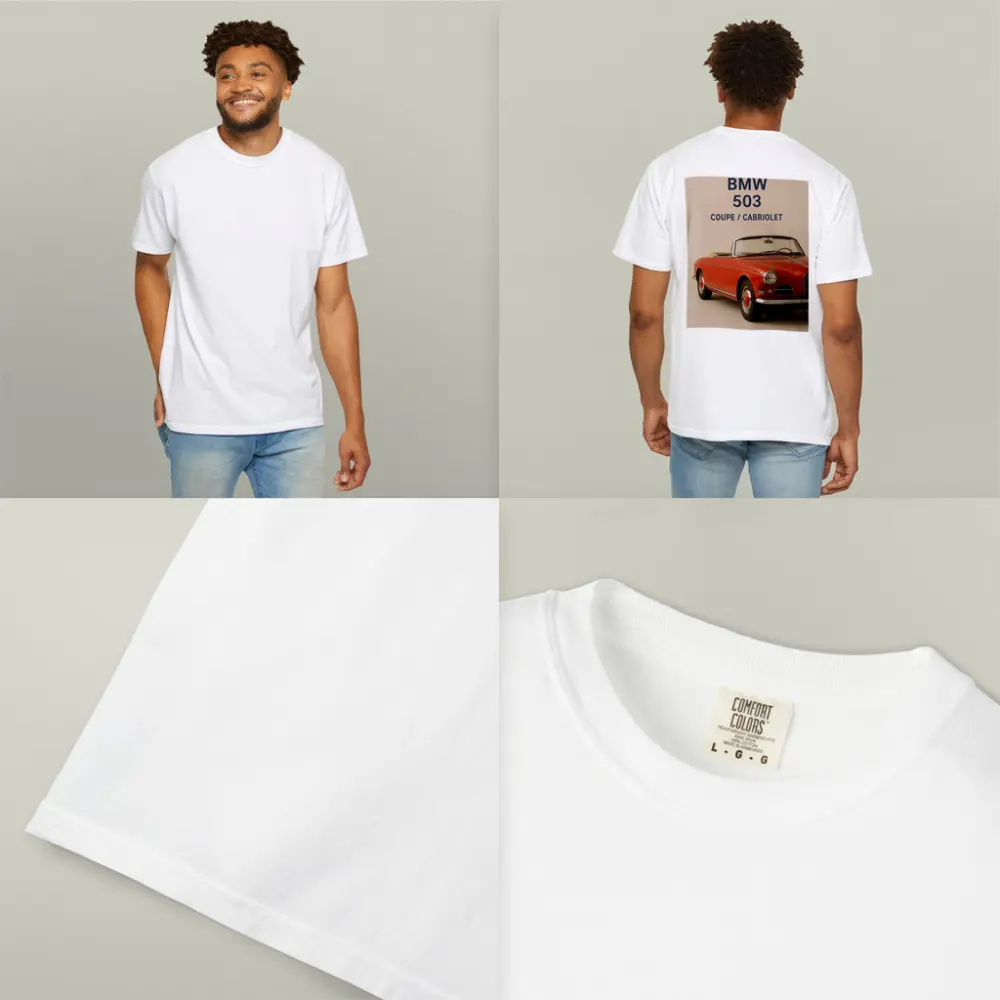 BMW 503 Cabriolet Classic Red Car Art – T-Shirts