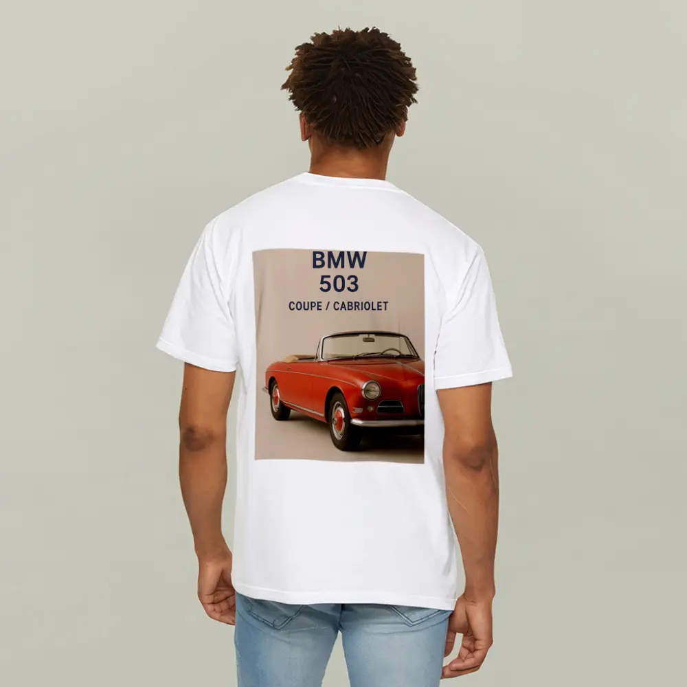 BMW 503 Cabriolet Classic Red Car Art – T-Shirts