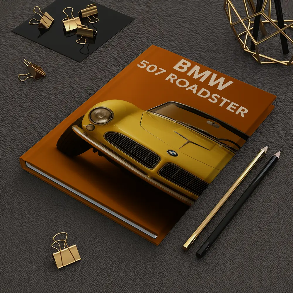 BMW 507 Roadster Classic Orange Background – Notebooks