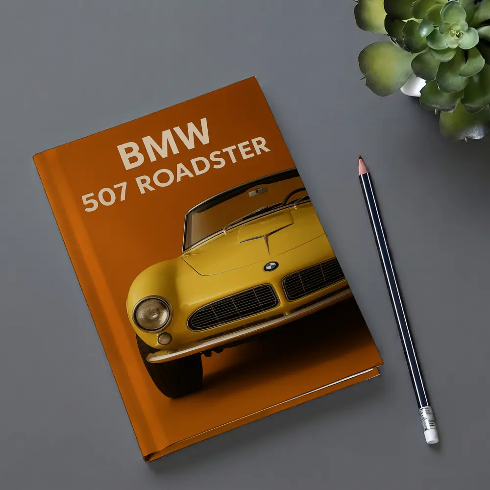 BMW 507 Roadster Classic Orange Background – Notebooks