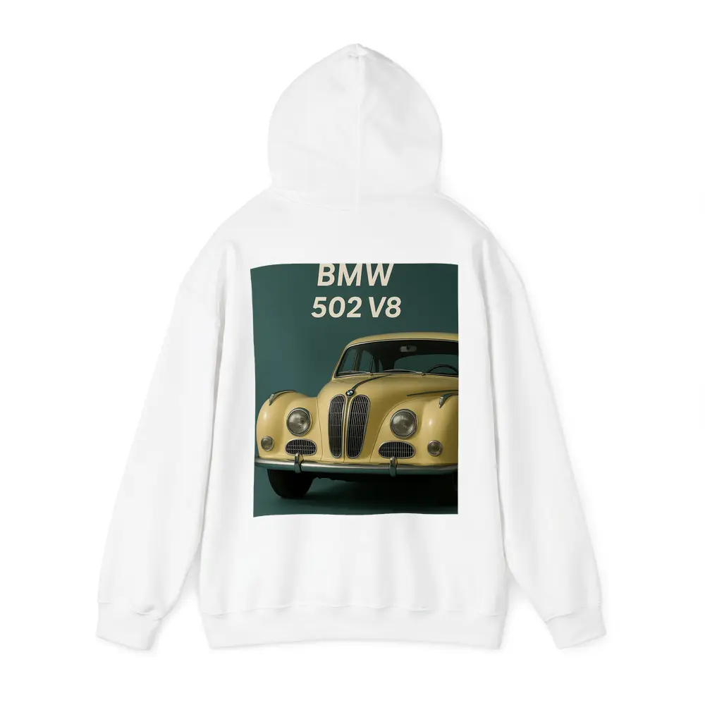 BMW 502 V8 Classic Car Green Background – Hoodies