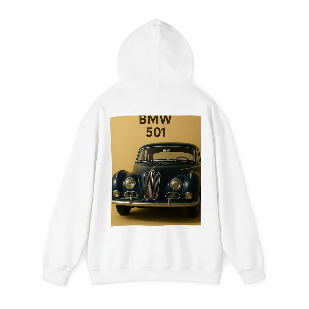 BMW 501 Classic Car Beige Background – Hoodies
