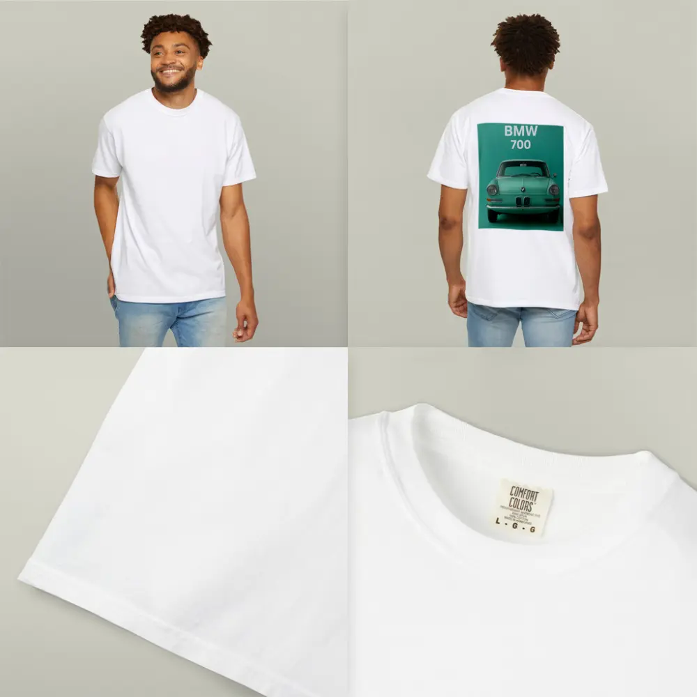 BMW 700 Classic Car Green Background – T-Shirts