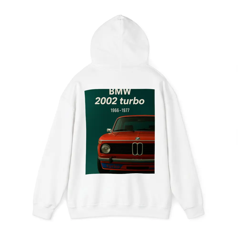 BMW 2002 Turbo Classic Red Car Art – Hoodies