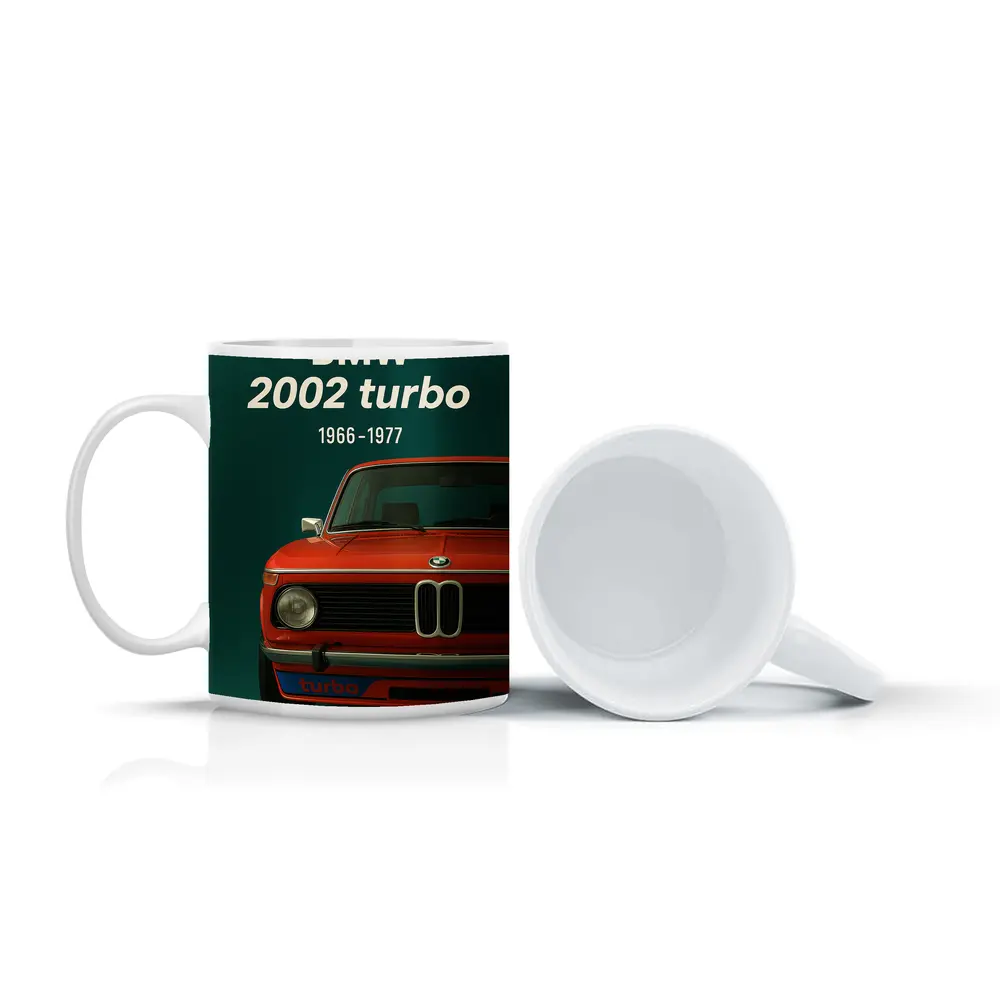 BMW 2002 Turbo Classic Red Car Art – Mugs