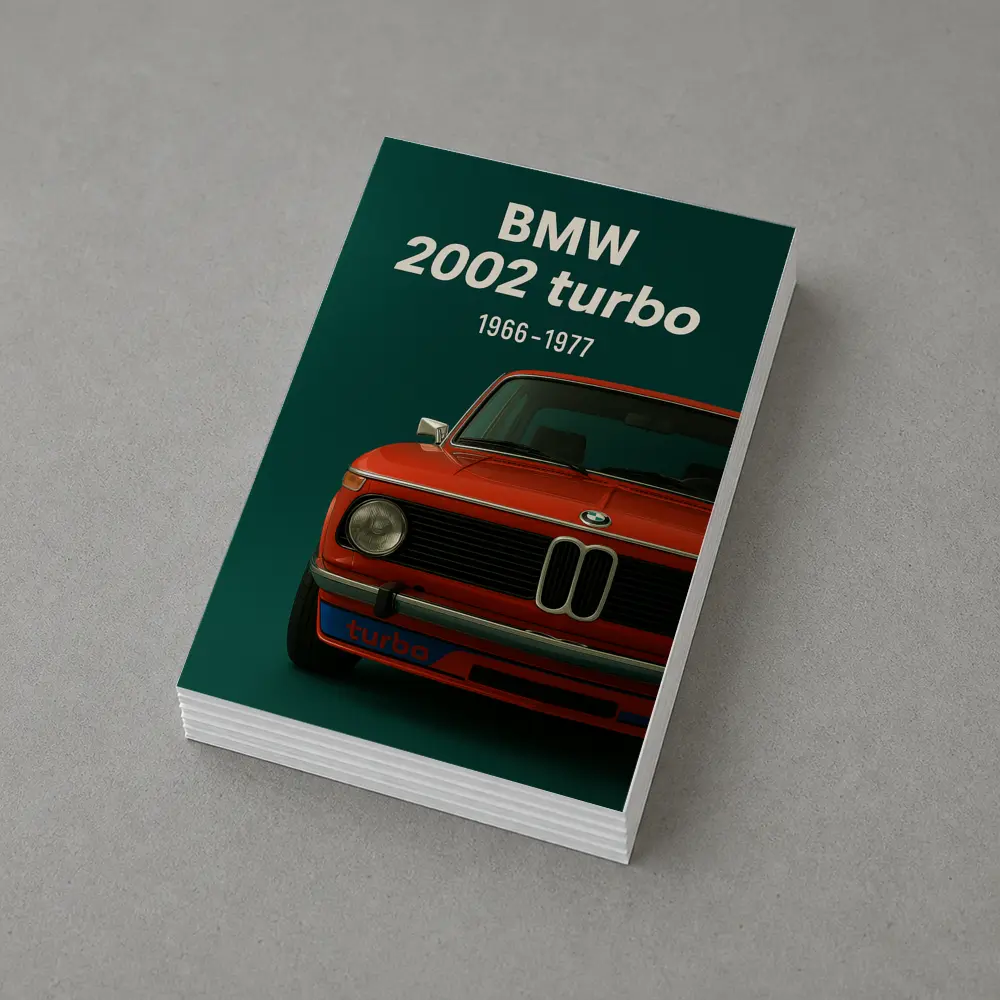 BMW 2002 Turbo Classic Red Car Art – Postcards
