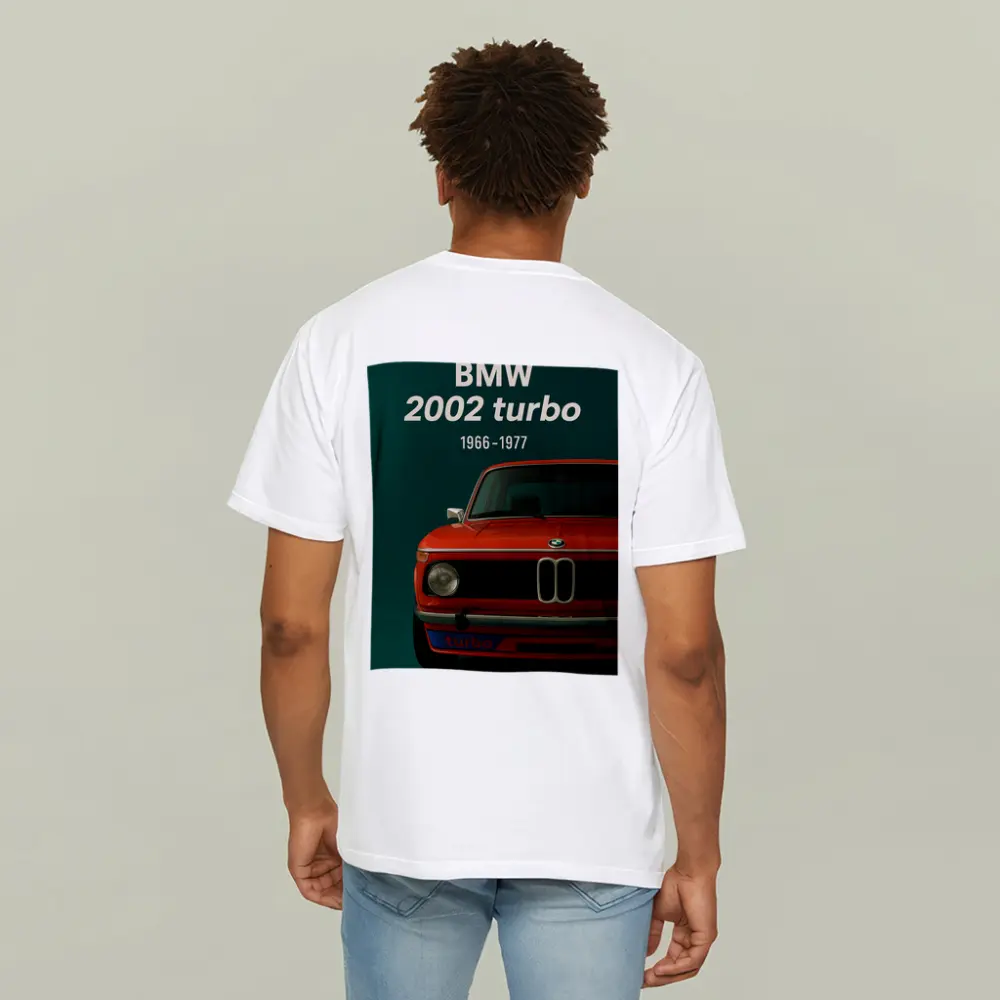 BMW 2002 Turbo Classic Red Car Art – T-Shirts