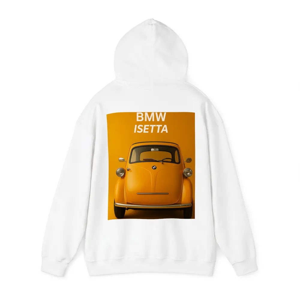 BMW Isetta Classic Car Orange Background – Hoodies