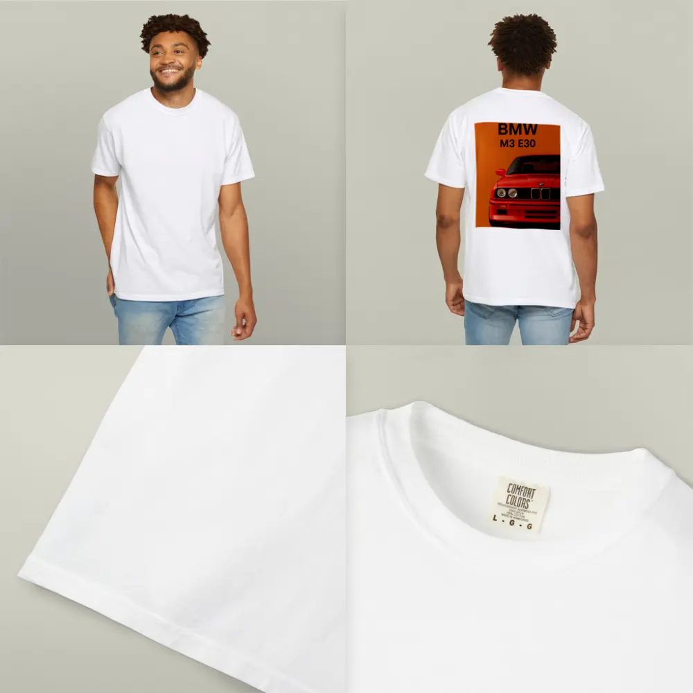 BMW M3 E30 Red On Orange Background – T-Shirts