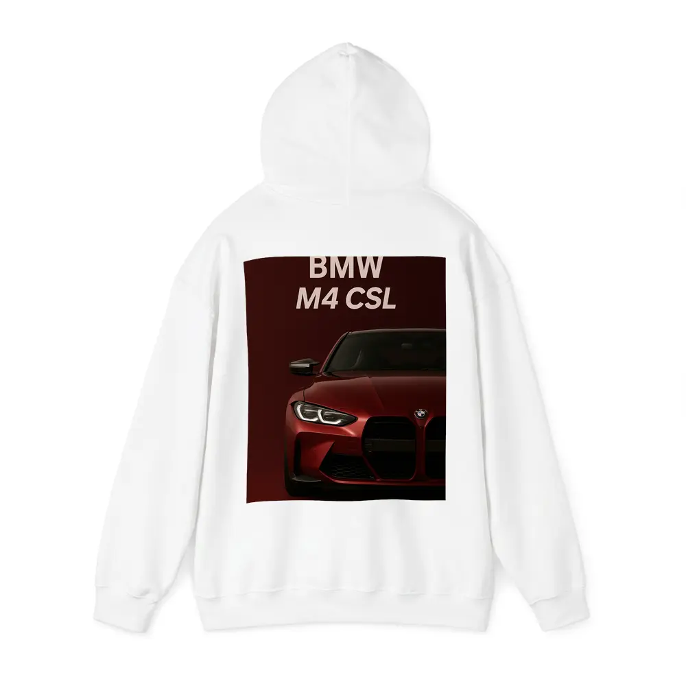 BMW M4 CSL Dark Red Minimal Art – Hoodies
