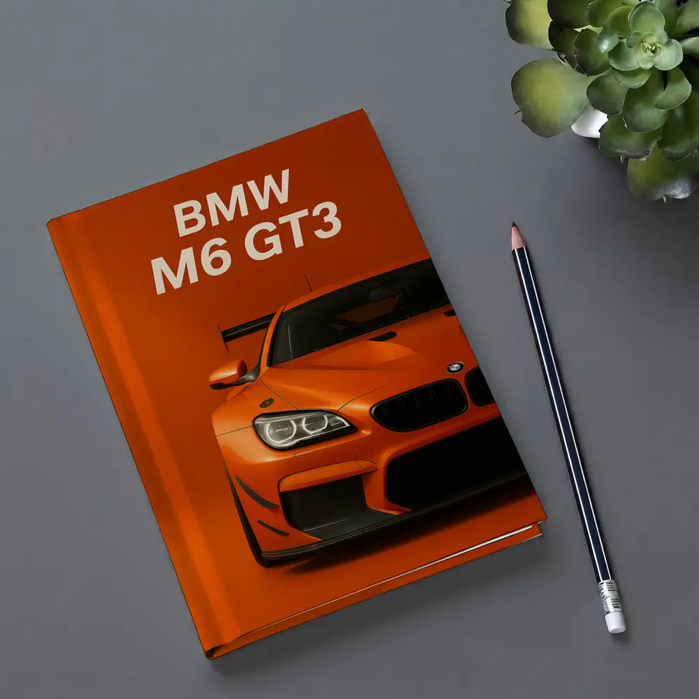 BMW M6 GT3 Orange Racing Car Art – Notebooks
