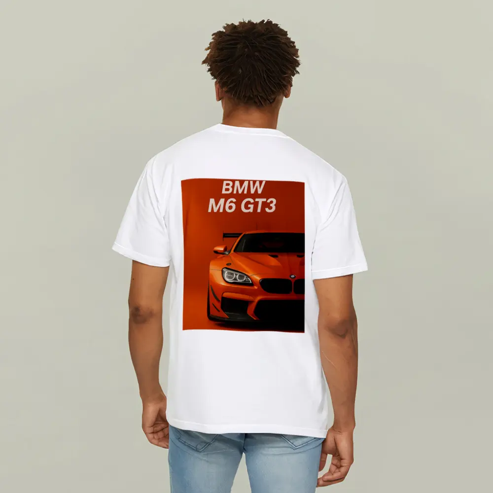 BMW M6 GT3 Orange Racing Car Art – T-Shirts